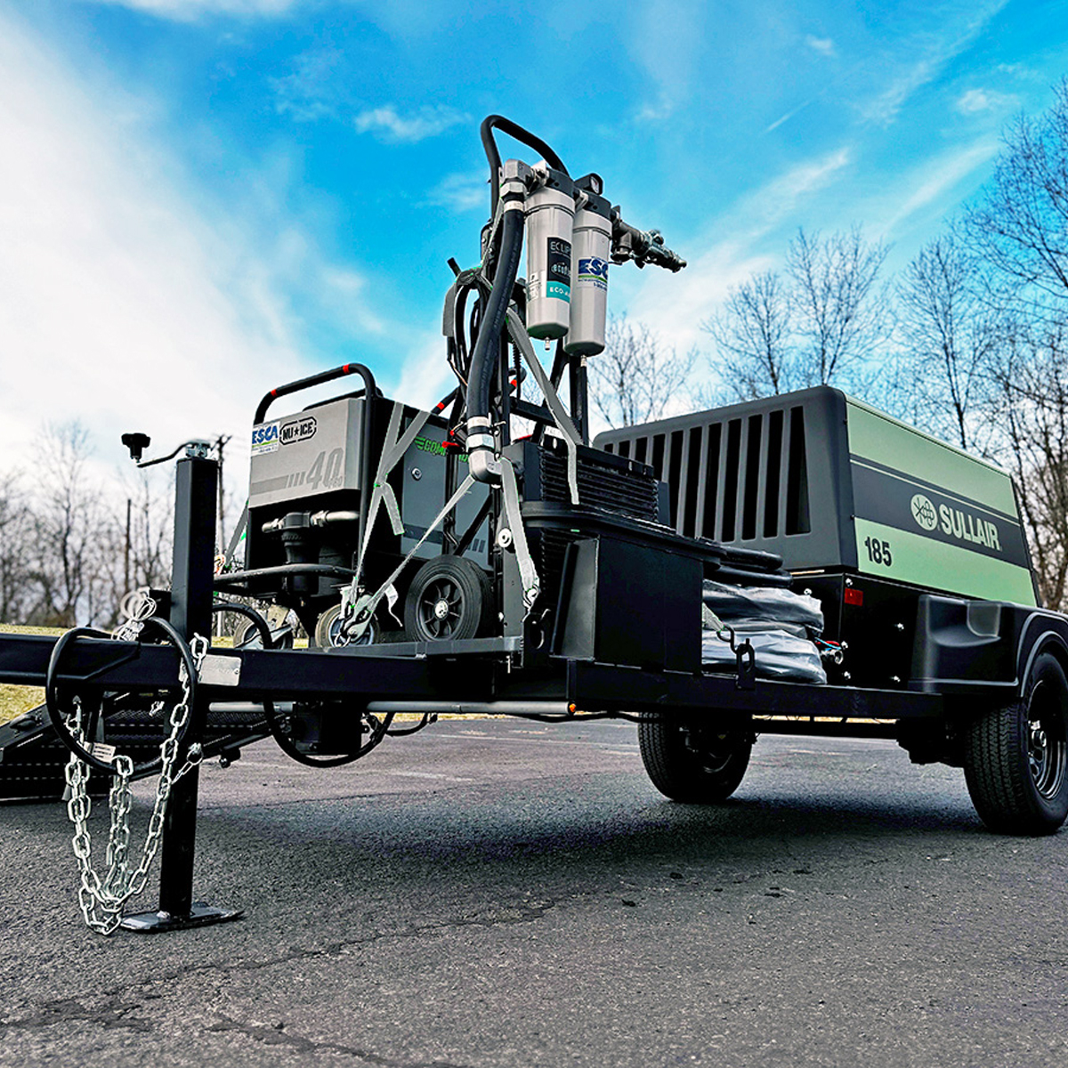 ECO-X Custom Trailer System (seen with a dry ice blaster)