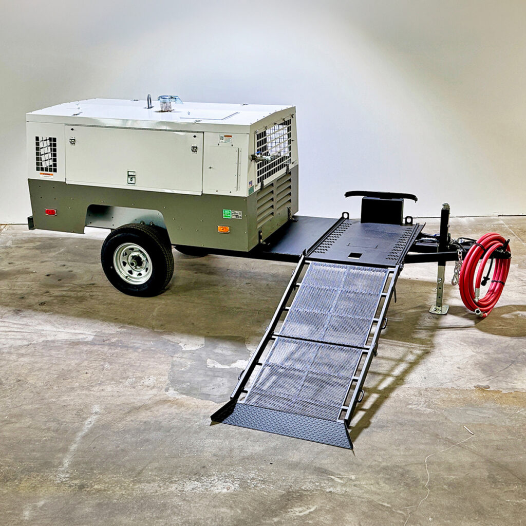 The ECO-Flex 92-100 Mobile Tow-Behind System with ramp down