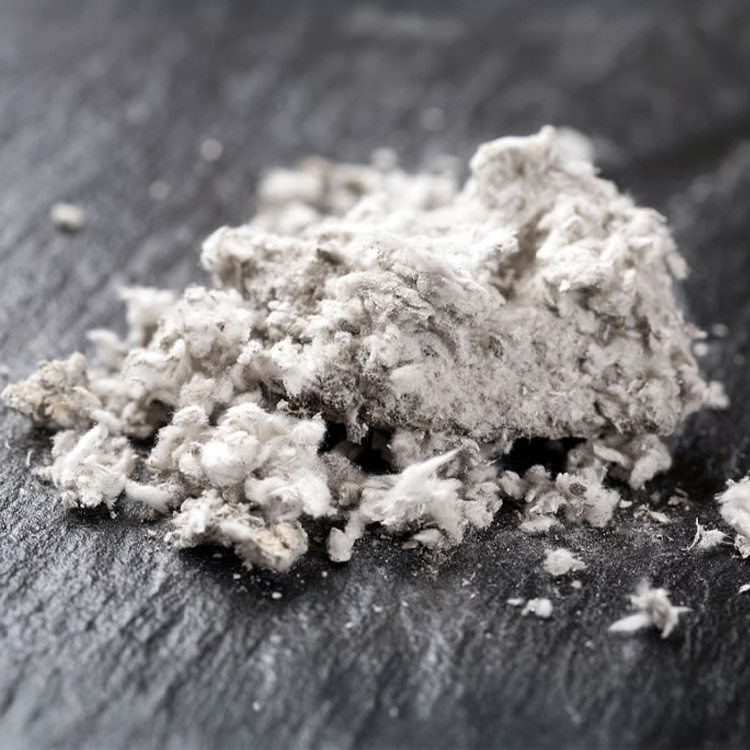 Close up of a pile of asbestos